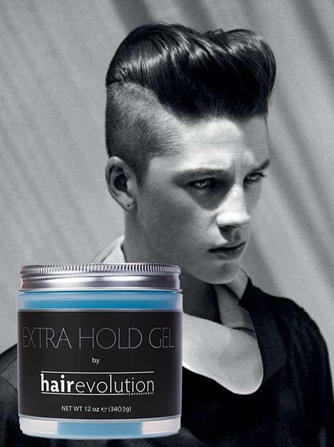 Hairevolution styling in use on short hair demonstrating defined hold and glossy finish
