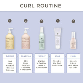 Hairitage before and after curls defined and frizz reduced