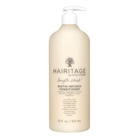 Hairitage front label showing product name and benefits
