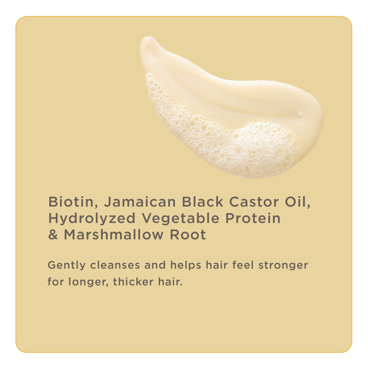 Hairitage shampoo lather texture demonstrating gentle cleanse and softening effect