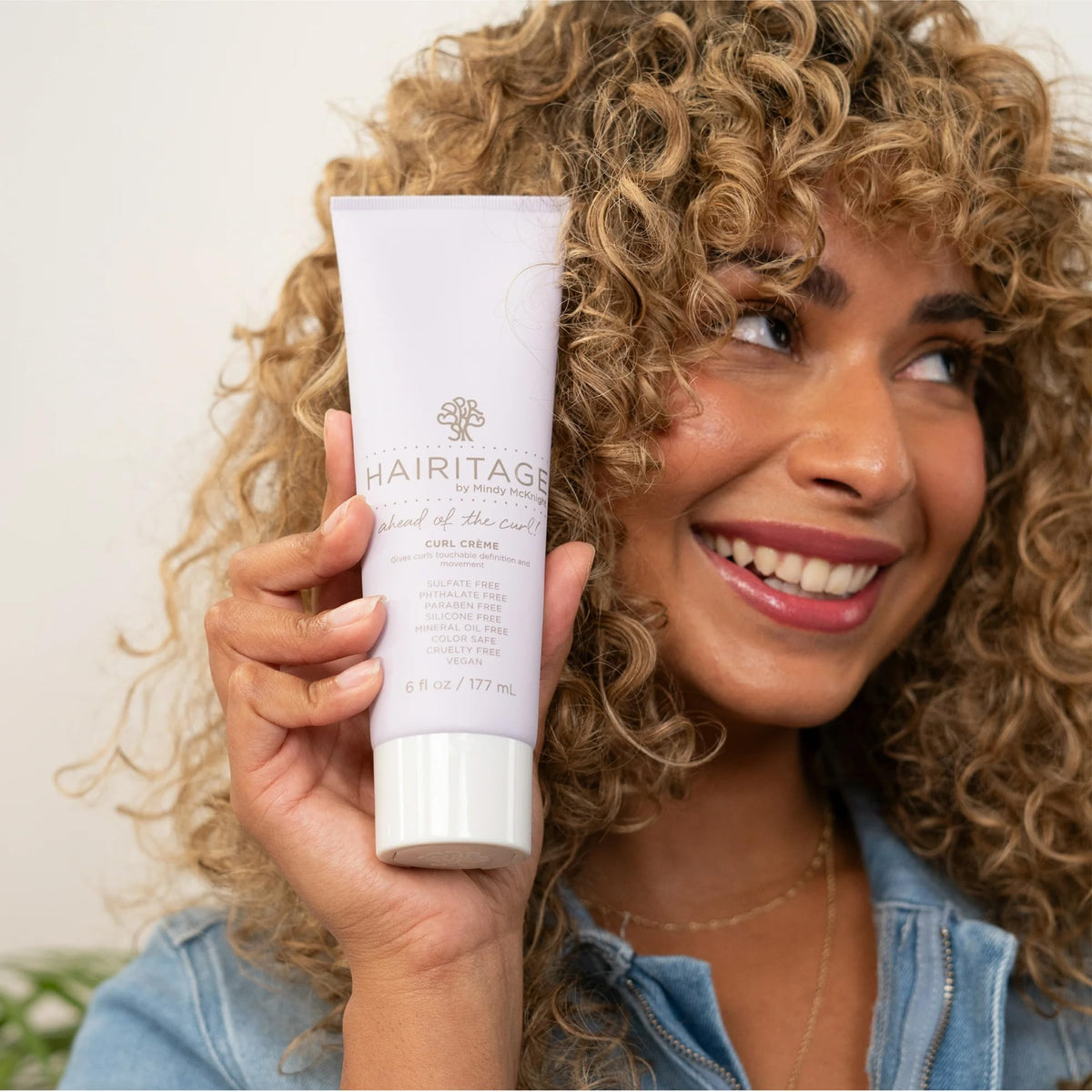 Hairitage products styled on bathroom shelf for routine inspiration