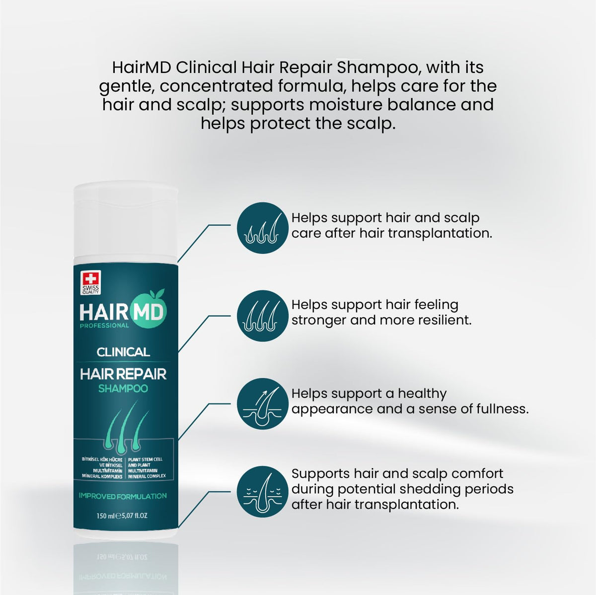 HairMD lather texture close-up illustrating gentle foam that soothes scalp