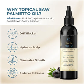HAIRMETTO application: massaging oil into scalp to boost circulation