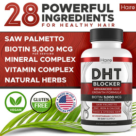 Hairo Nutrition capsules close-up highlighting texture and capsule size for quality