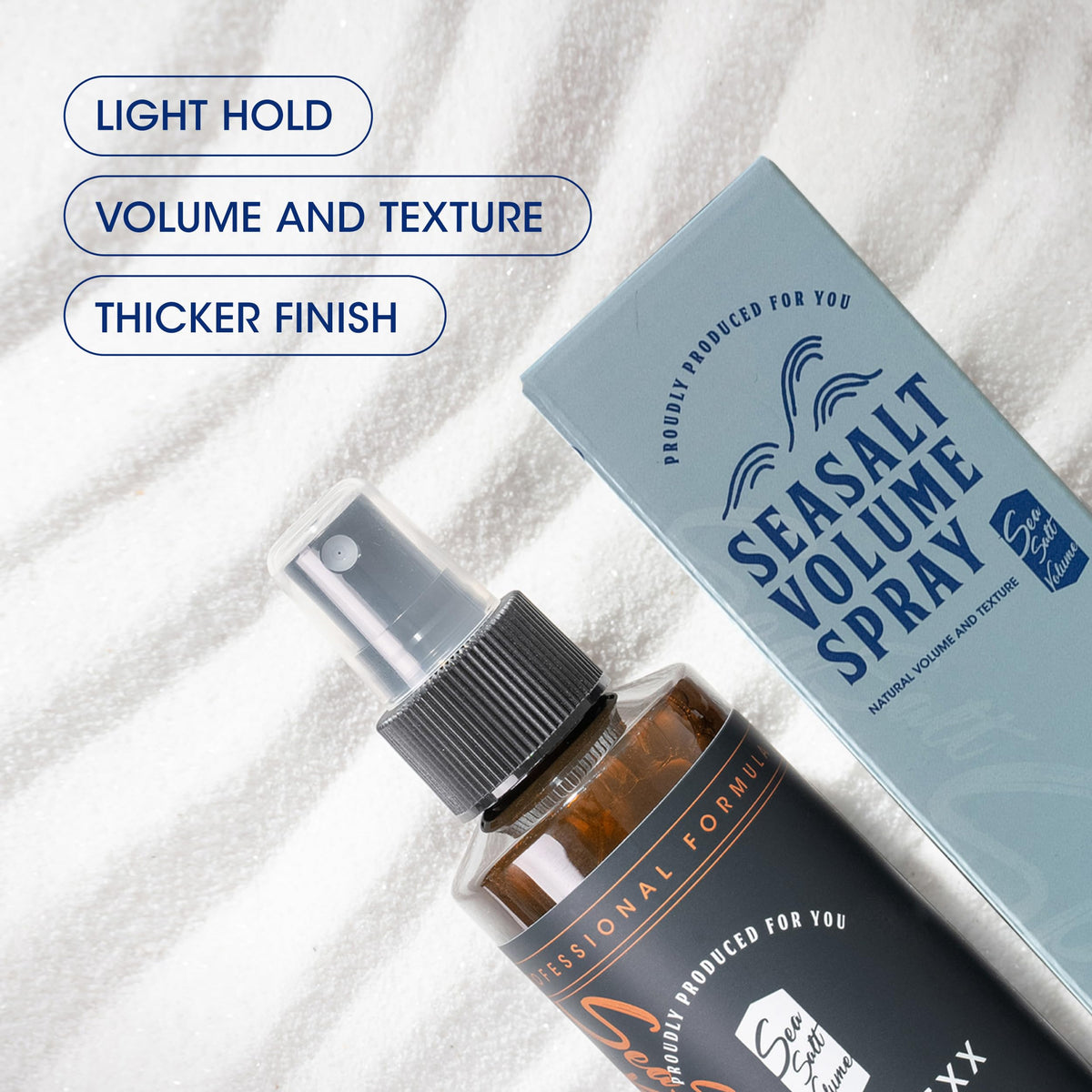 Hairplexx mist spraying to show fine texture and light hold advantage