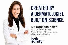 HAIRSANITY ingredient visual with hydrocortisone emphasis for targeted anti‑itch relief