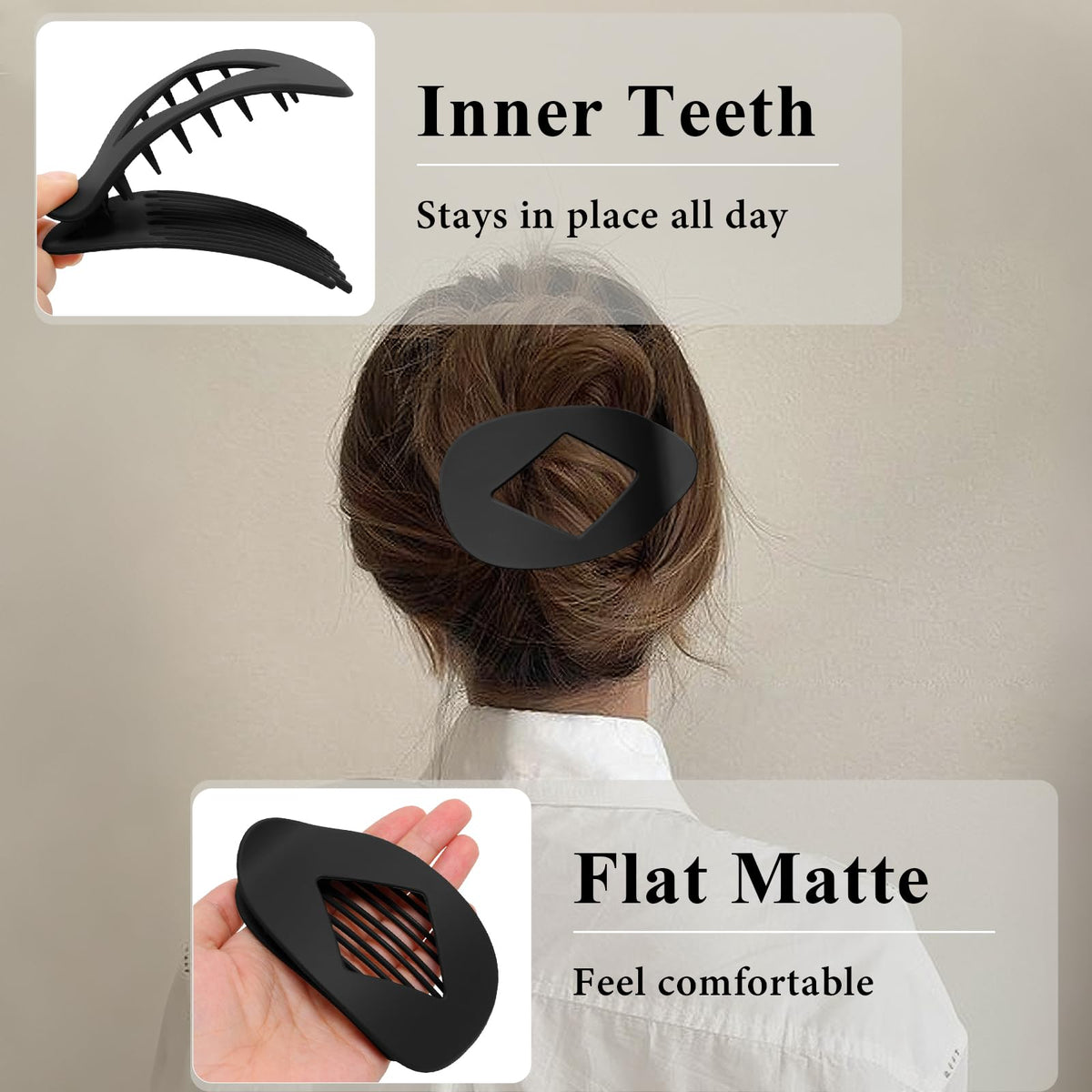 Hairshowgala close-up of clip teeth and spring highlighting durable grip and no-slip hold