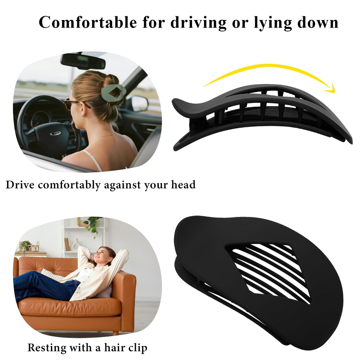 Hairshowgala clip securing a bun to show reliable hold for thick or long hair
