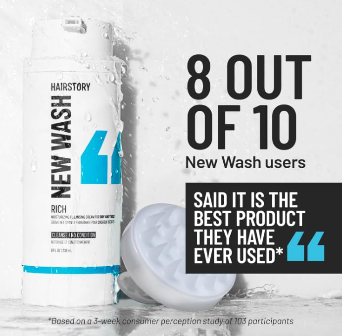 Hairstory refillable bottle neck and cap detail emphasizing sustainable packaging