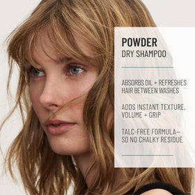 Hairstory Powder fine-particle texture close-up illustrating oil absorption benefit