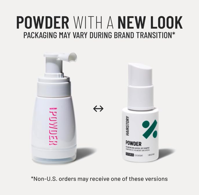 Hairstory Powder on bathroom vanity portraying everyday convenience benefit