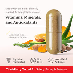 HAIRtamin capsule in hand demonstrating single daily dose convenience and portability