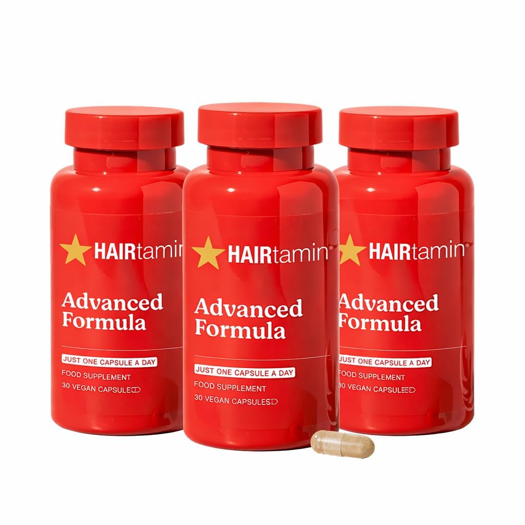 HAIRtamin front packaging showing three-month supply and benefits