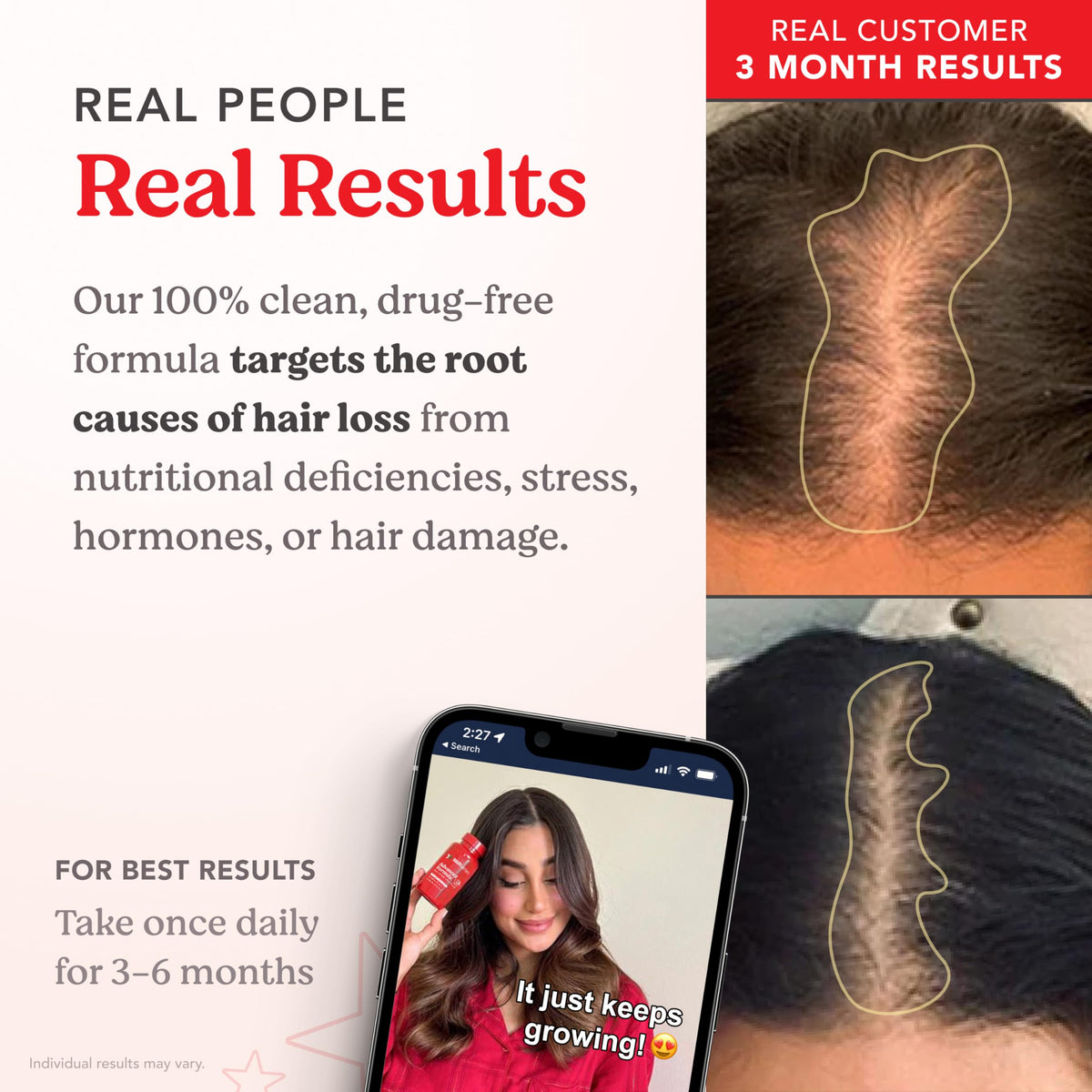 HAIRtamin ingredients label showing vitamin and biotin content for informed buyers