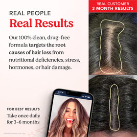 HAIRtamin ingredients label view showing vitamins and non-GMO claim