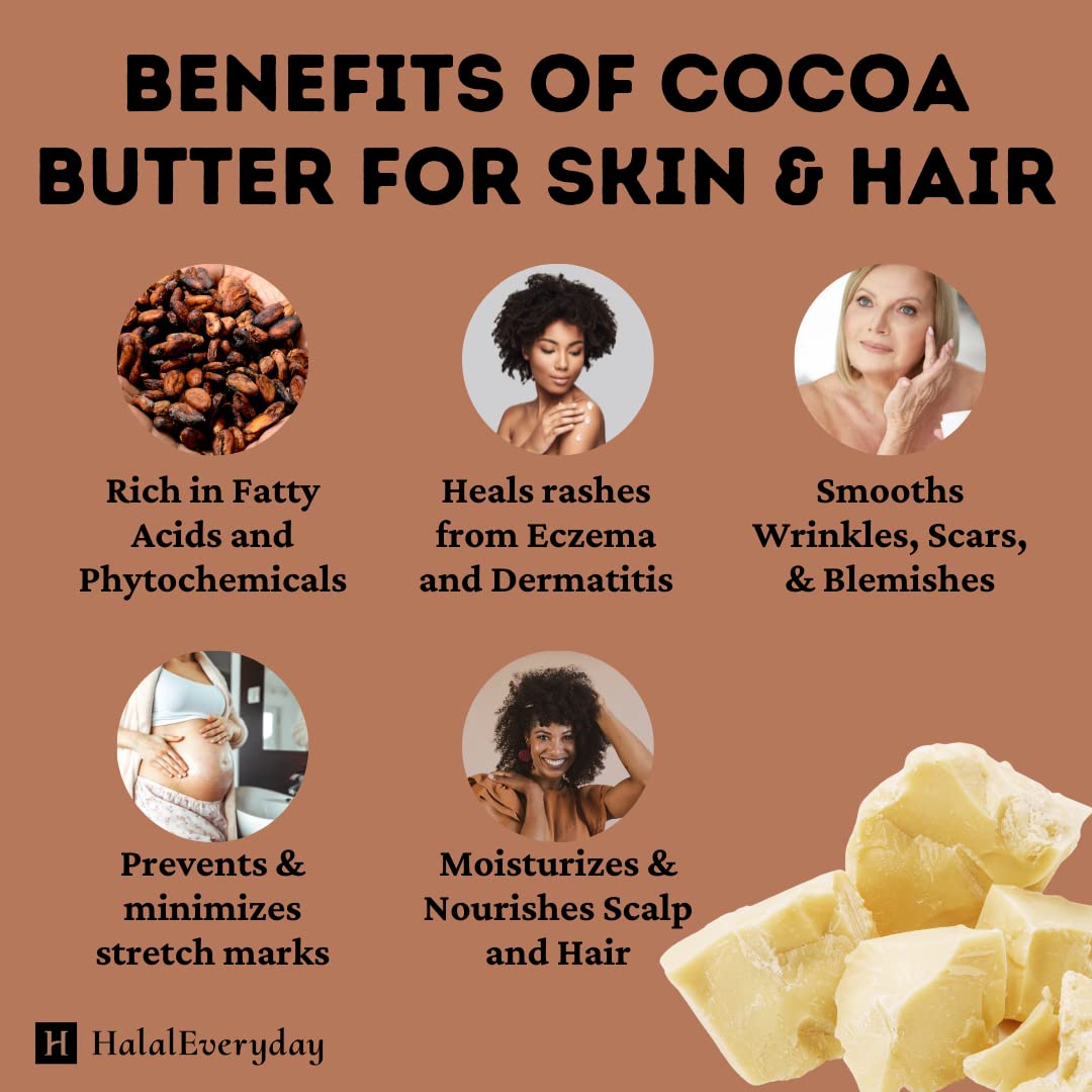 Small-batch lotion mixing station using HalalEveryDay cocoa butter for silky texture