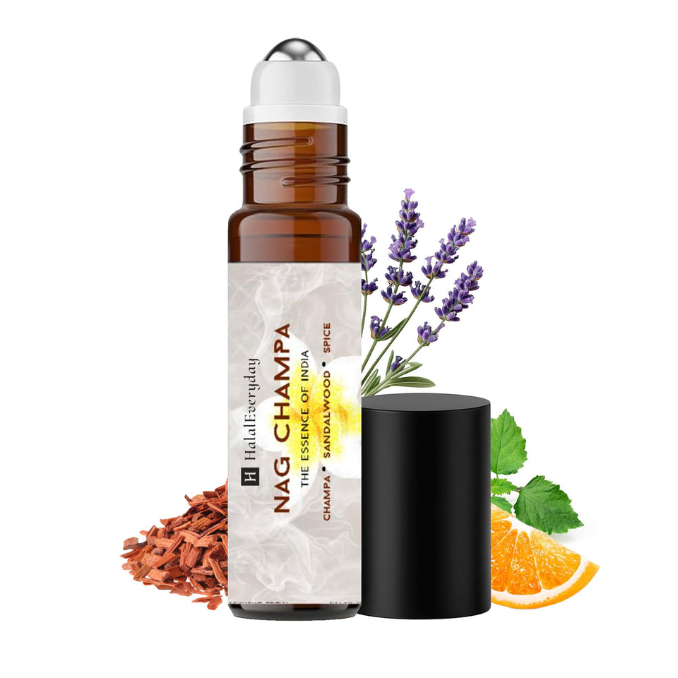 HalalEveryDay roll-on front view showing compact travel-friendly design and scent