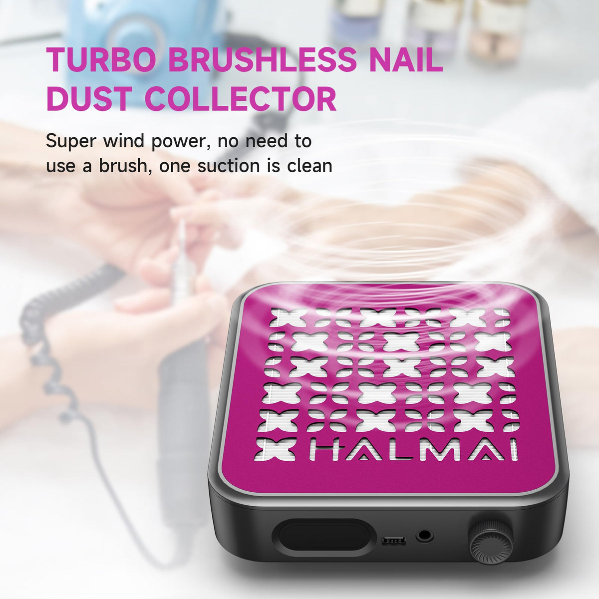 HALMAI control panel showing adjustable suction modes for task flexibility benefit