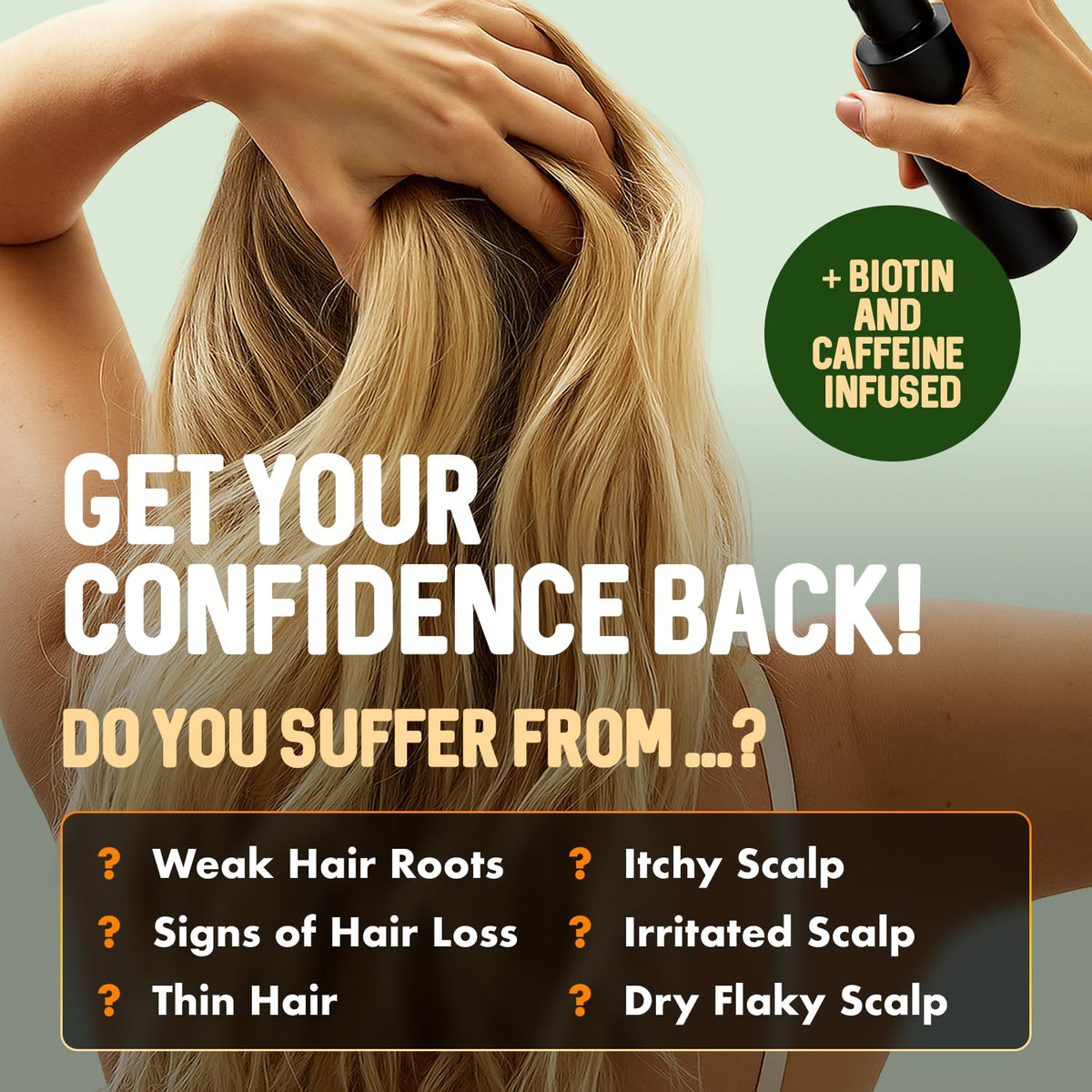 HALOGROW being applied to scalp demonstrating targeted coverage