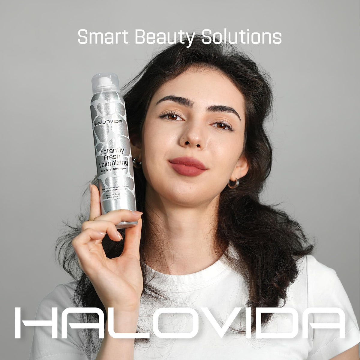 HALOVIDA close-up nozzle spraying fine mist for quick refresh