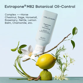 HALOVIDA ingredient panel highlighting plant actives and scalp support