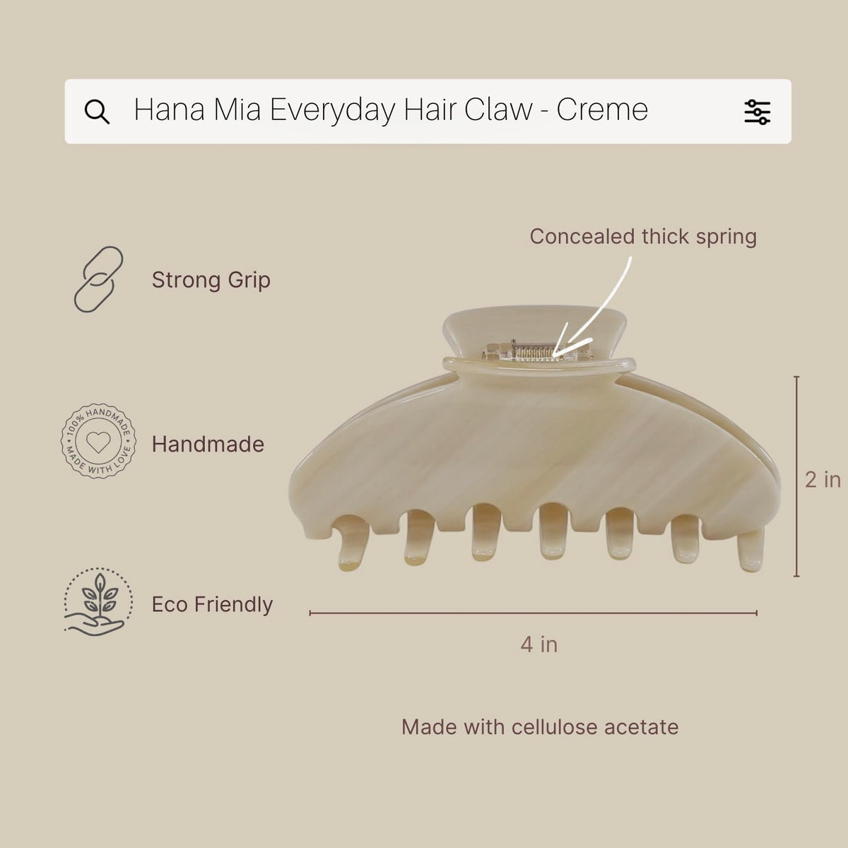 Hana Mia clip styled in long hair half-up demonstrating quick polished look