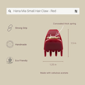 Hana Mia close-up of acetate texture highlighting smooth, gentle hair contact