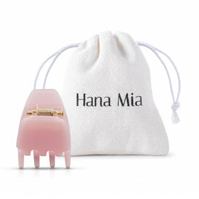 Hana Mia pink claw clip front view showing chic glossy finish and secure hold