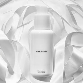 Hanacure on bathroom vanity being applied, illustrating effortless daily use