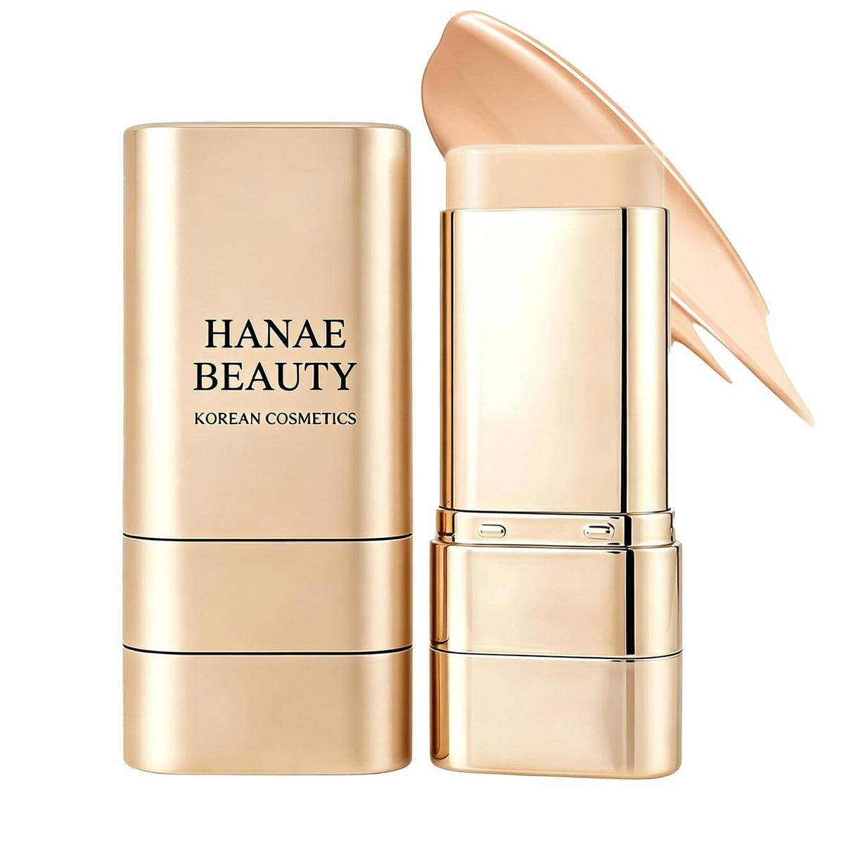 Hanae Beauty foundation stick front packaging showing compact design and portability