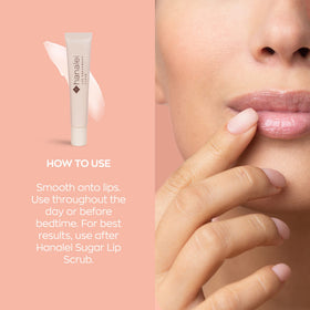 Hanalei applied on lips demonstrating instant comfort and softer feel
