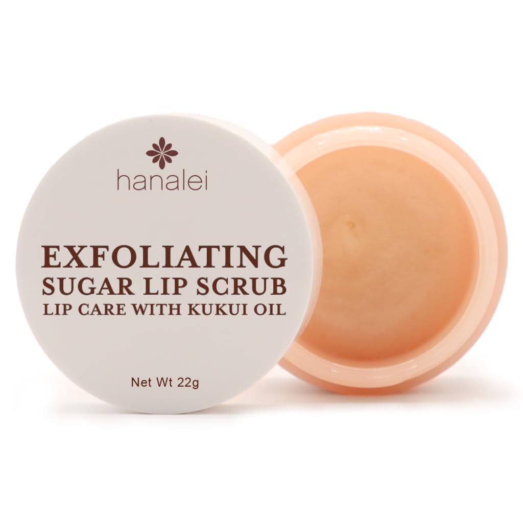 hanalei front jar lip scrub shows product and branding for easy identification