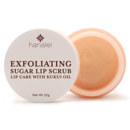 hanalei front jar lip scrub shows product and branding for easy identification