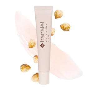 Hanalei front jar showing clear hydrating lip balm and clean design benefit