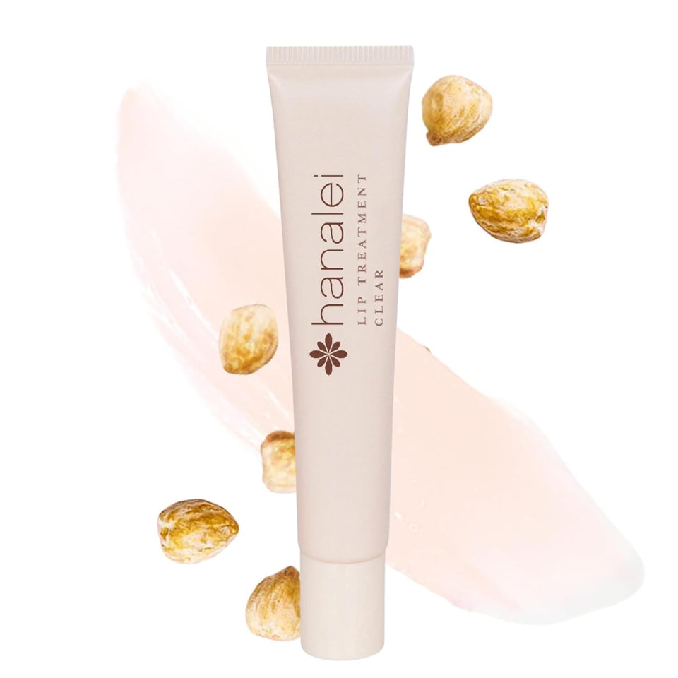 Hanalei front jar showing clear hydrating lip balm and clean design benefit