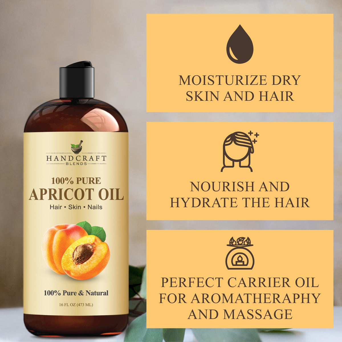 Handcraft Blends oil pouring close-up highlighting smooth texture and absorption