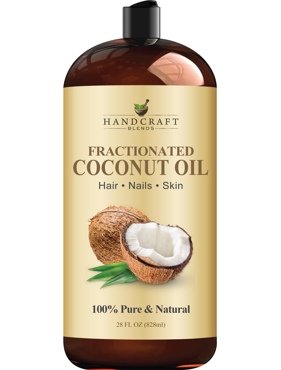 Handcraft Blends front label on 28 fl oz bottle showing pure carrier oil benefit