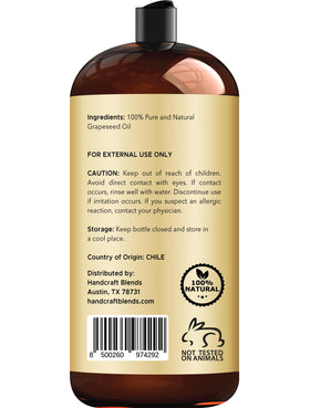 Handcraft Blends label close-up showing hexane-free and vegan details