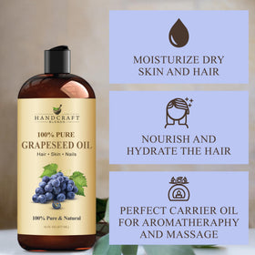 Handcraft Blends oil pouring into palms demonstrating easy absorption benefit