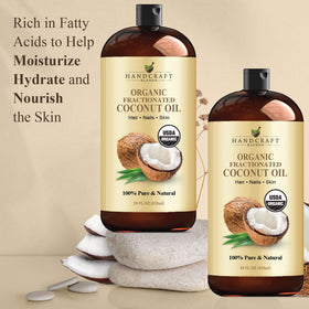 Handcraft Blends applied to hair demonstrating shine and frizz control benefit