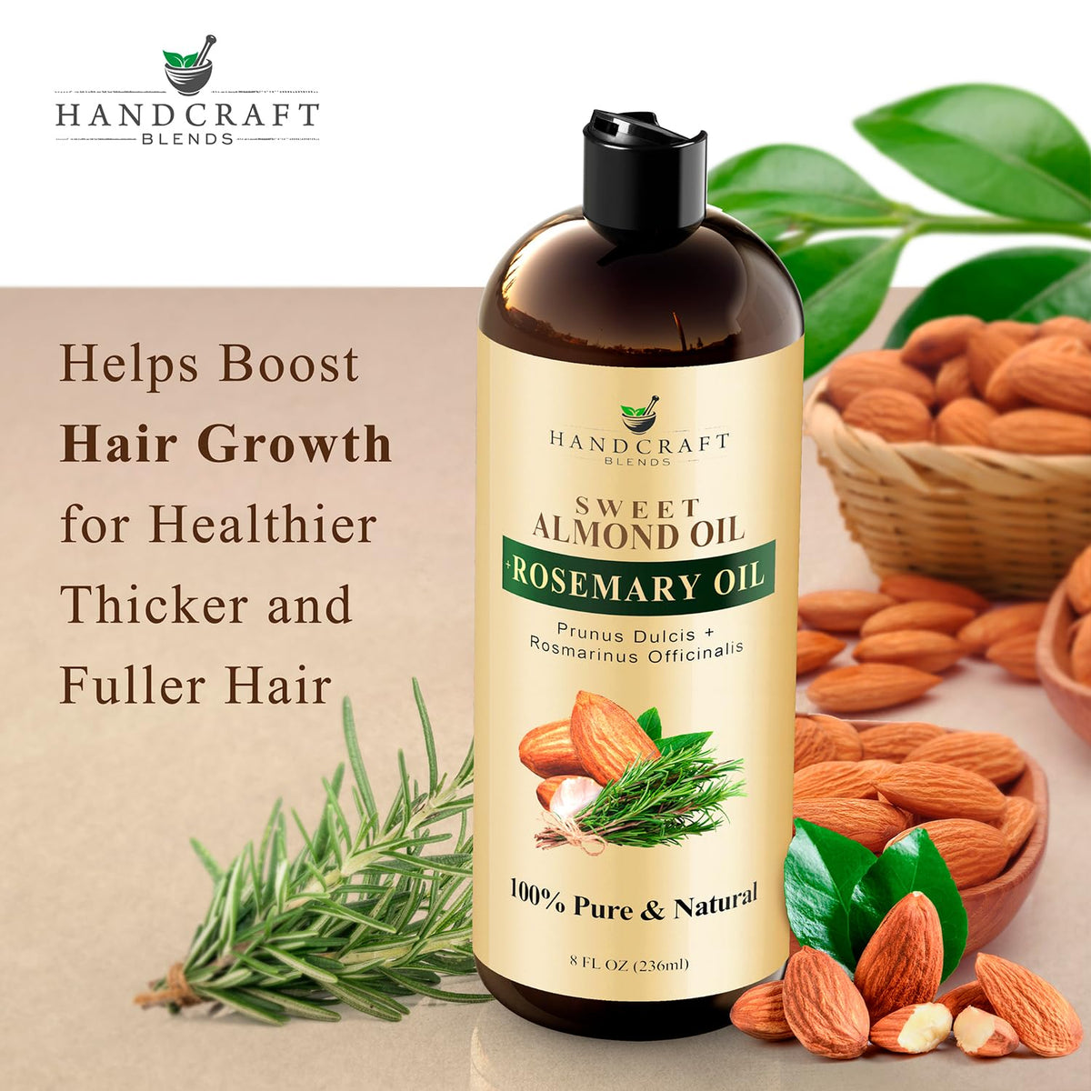Handcraft Blends applied to hair ends for shine and frizz control