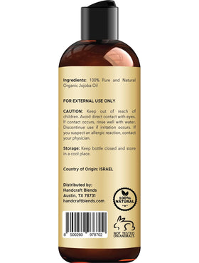Handcraft Blends label detail highlighting USDA organic and cold-pressed benefits