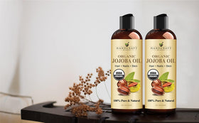 Handcraft Blends applied to hair ends demonstrating frizz control and shine