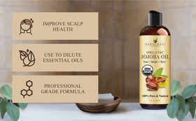 Handcraft Blends bottle held in hand to show 8 fl oz scale and portability
