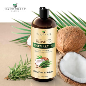 Handcraft Blends label detail highlighting pure natural and rosemary infusion