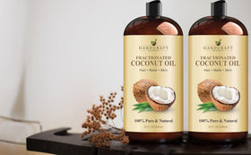 Handcraft Blends bottle on bathroom shelf in lifestyle setting for daily routine benefit