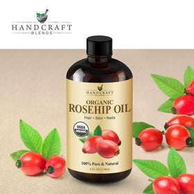 Handcraft Blends amber glass bottle detail protecting oil from light and preserving quality