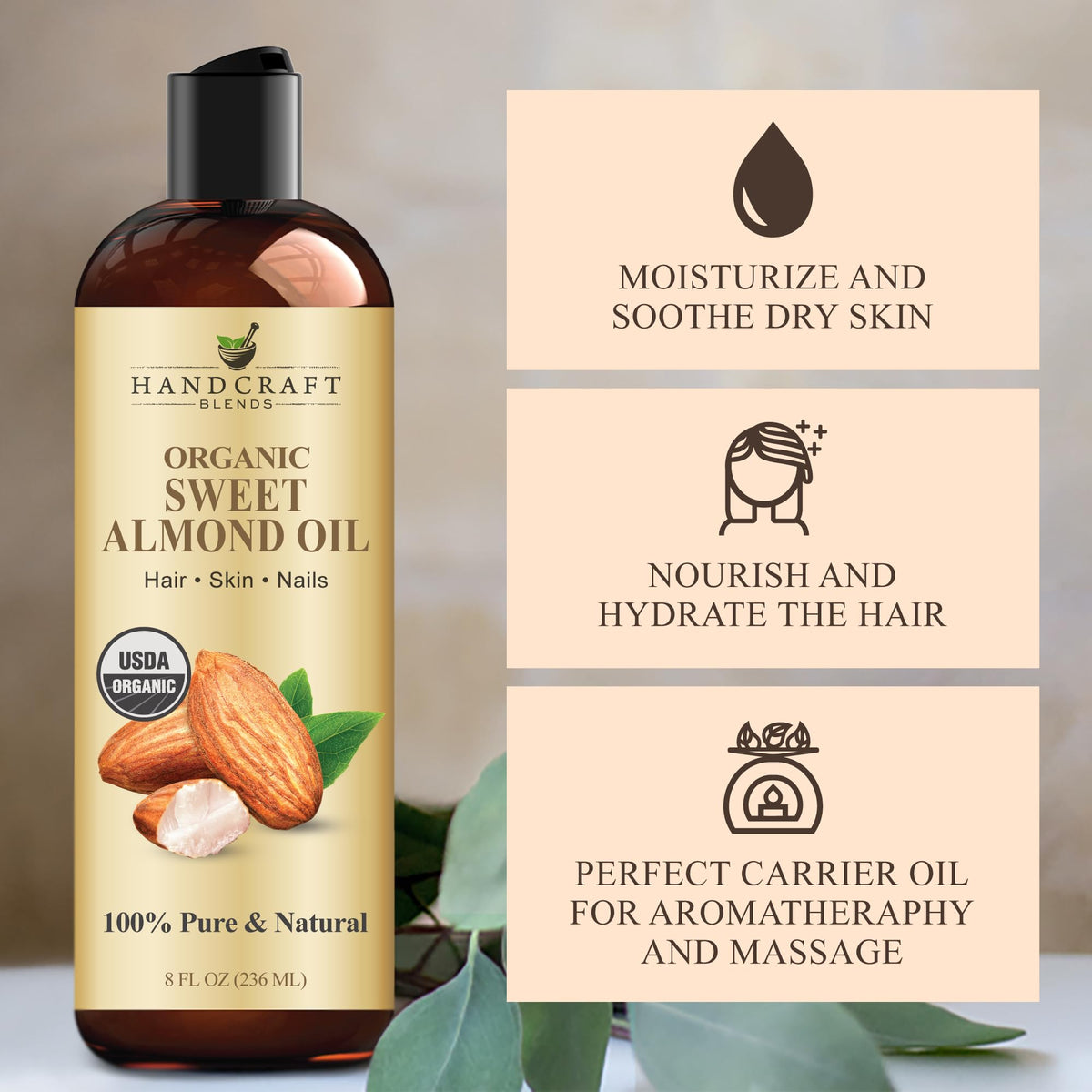 Handcraft Blends oil texture close-up illustrating lightweight absorption and sheen