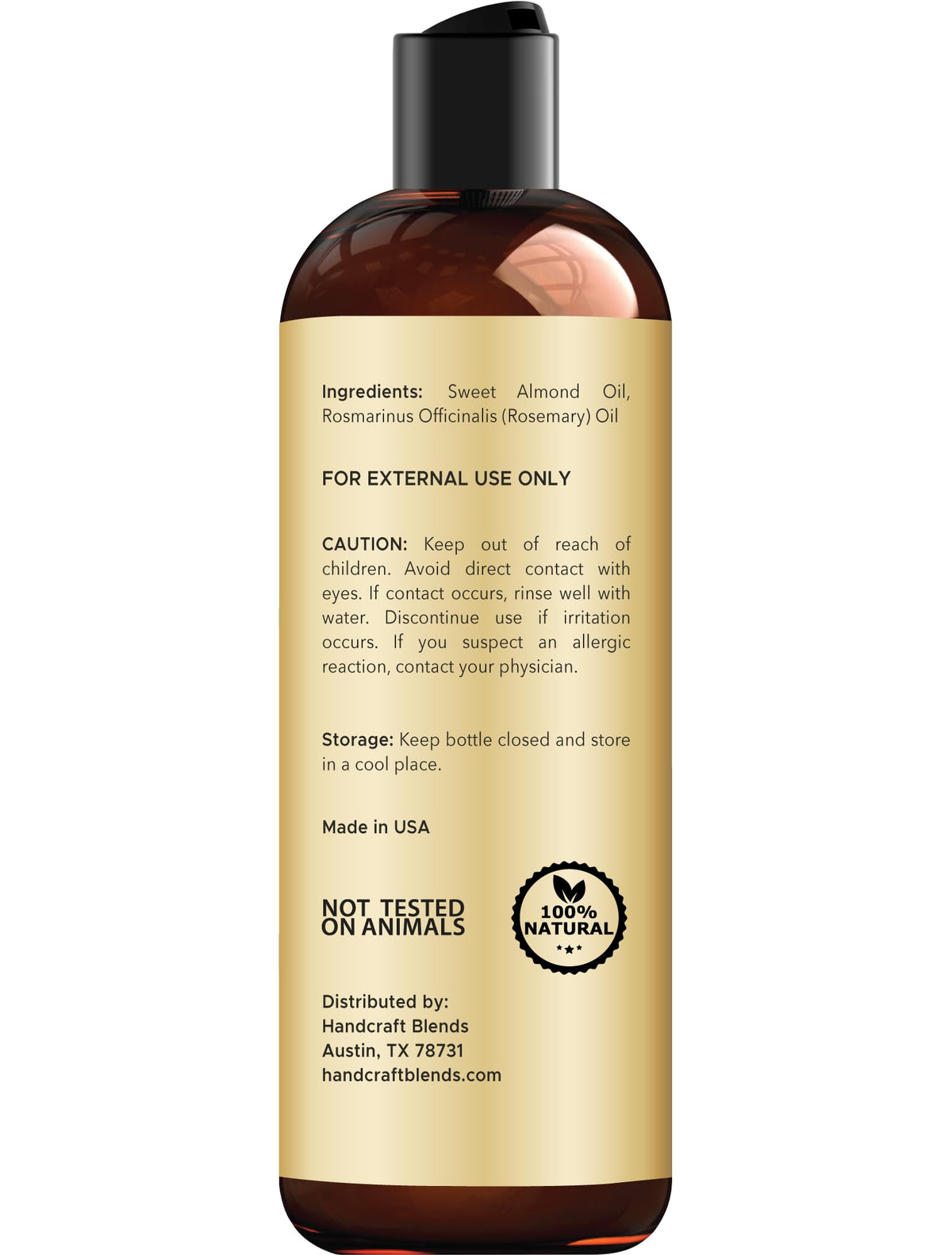 Handcraft Blends oil texture on skin demonstrating lightweight hydration