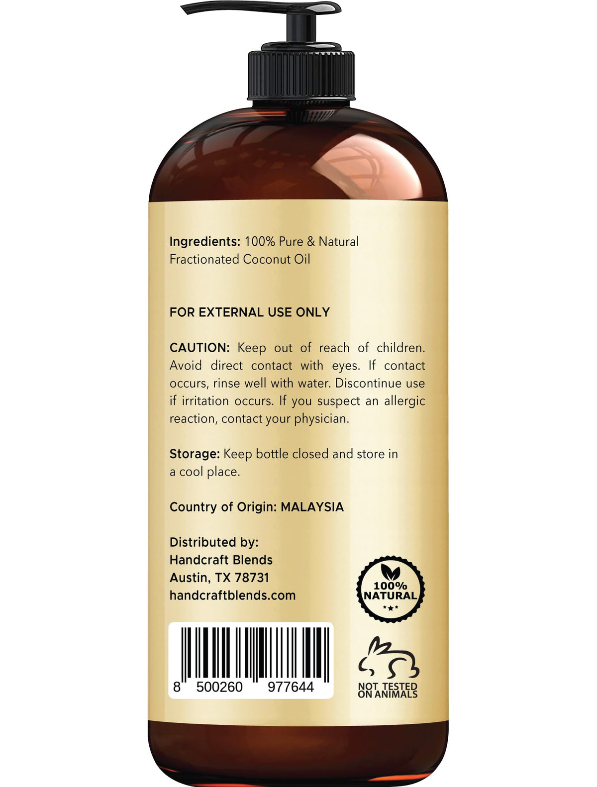 Handcraft Blends oil on skin demonstrating quick absorption benefit